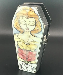 Beauty And The Beast INSPIRED casket engagement ring box / trinket box hand made - Picture 1 of 2