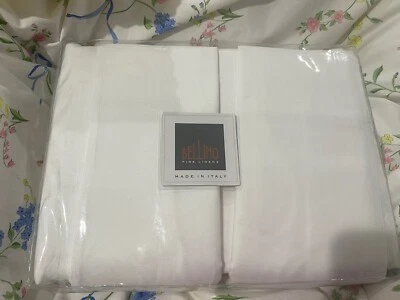 Bellino Italy NWT 3pc ***LINEN/COTTON**** Queen Duvet Set 60% LINEN White - Image 1 of 4