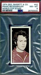 1974 (FRANZ BECKENBAUER) SOCCER (HOF) PSA 8 (WORLD CUP STARS) **GEO BASSETT** - Picture 1 of 2