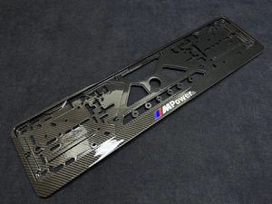 EUROPEAN UK LICENSE NUMBER PLATE CUSTOM MADE CARBON DIP FOR BMW M SPORT 2X - Picture 1 of 3