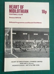 HEARTS v DUNDEE UNITED - SCOTTISH PREMIER LEAGUE - 1975/76 - Bild 1 von 1