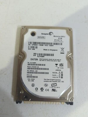 Seagate Momentus 5400.2 40 GB,Internal,5400 RPM,2.5" (ST9408114A) Hard Drive HDD - Image 1 of 2