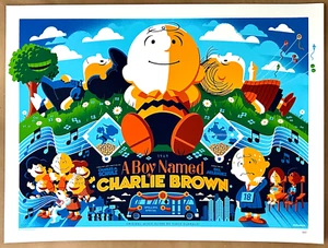 SERIGRAFÍA VARIANTE "UN NIÑO LLAMADO CHARLIE BROWN" DE TOM WHALEN S/N #37/50 SNOOPY - Imagen 1 de 3
