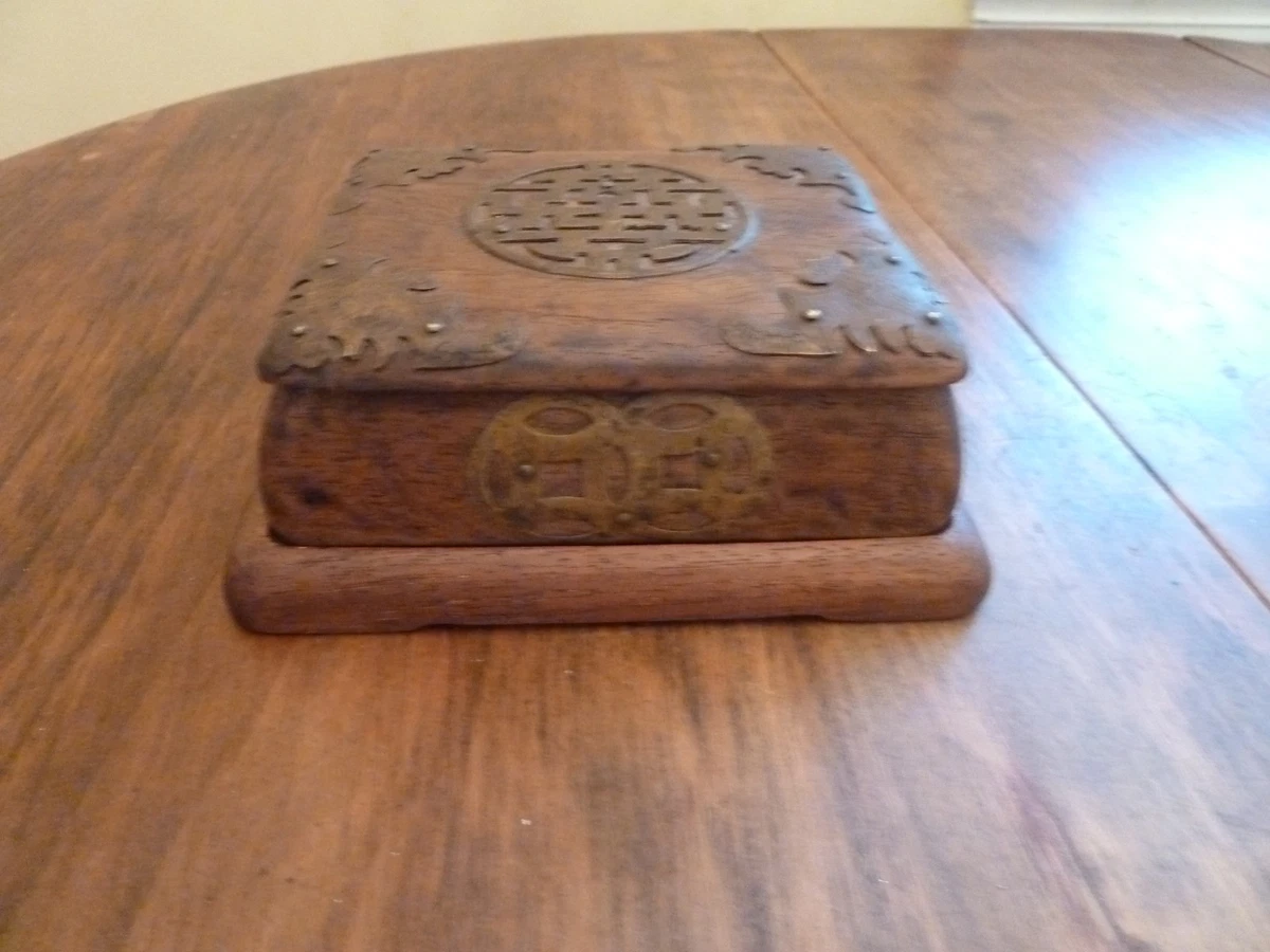 雕刻木盒在中式古董盒子| eBay