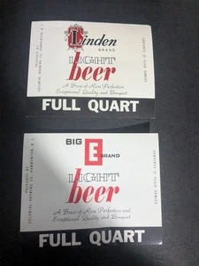 Vintage Kolonial Brauen Bier Etiketten Hammonton New Jersey Linden Big E Marke - Bild 1 von 2