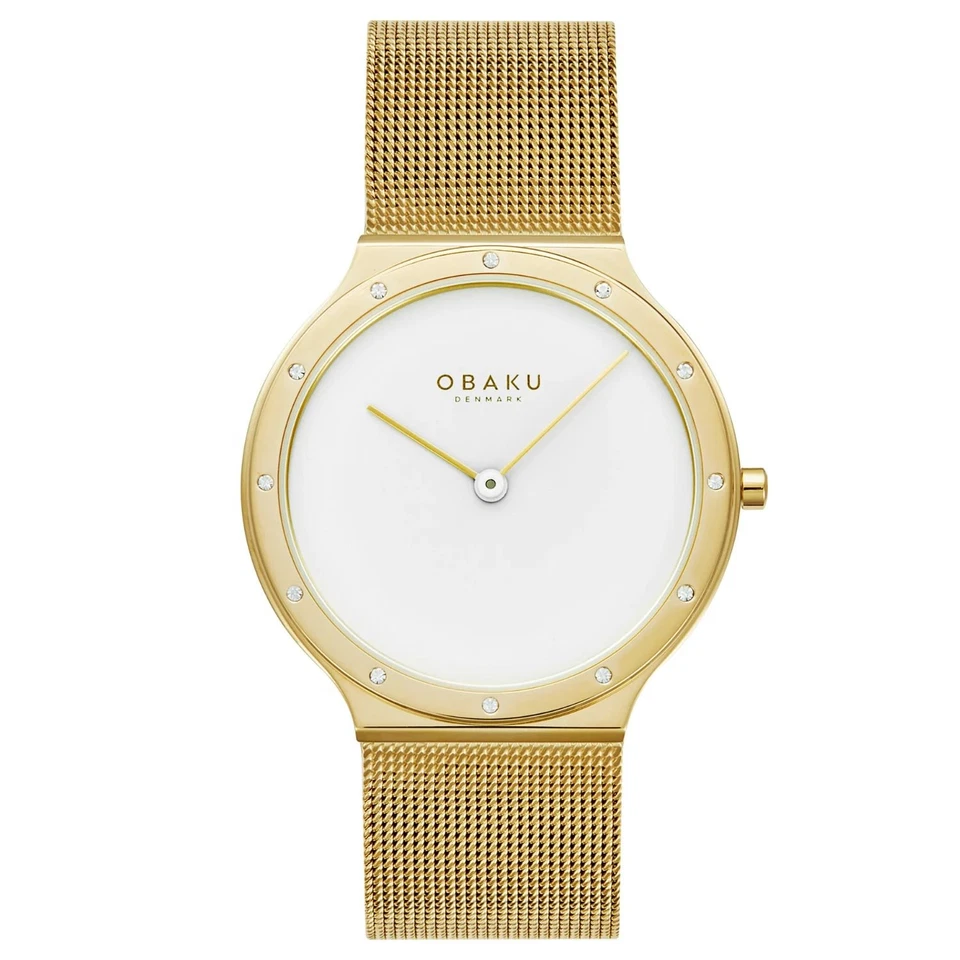 Obaku Women's Note Lille White Dial Watch - V285LEGWMG - Image 1 of 1