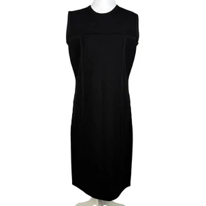 St John ärmelloses Etuikleid L Piqué Waffelstrick schwarz Stretch neu mit Etikett $ 895 - Bild 1 von 11