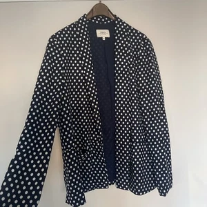 SIZE 16 Blue PAPAYA - Polka Dot Lined Open Flowy Women’s Cardigan Work Holiday - Picture 1 of 4
