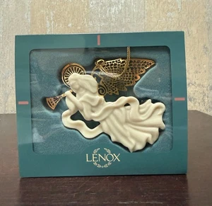 Lenox Engel Ornament - Elfenbein & 24K Gold Akzente Herold Trompete Neu in Box 1996 - Bild 1 von 3