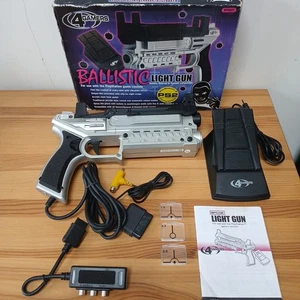 Sony PlayStation PS1 PS2 Light Gun With Pedal G-Con Reload Ballistic 1 2 Boxed - Picture 1 of 14