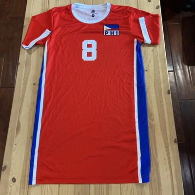 Camiseta roja de voleibol interior Filipinas Steven Rotter pequeña #8 Foto 1 de 4