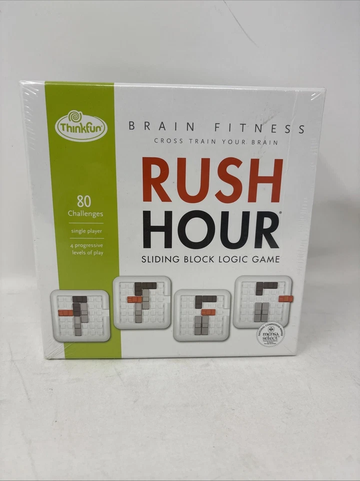 Rush Hour Sliding Block Logic Game • Brain Fitness Edition • 80 Challenges • New - Image 1 of 3