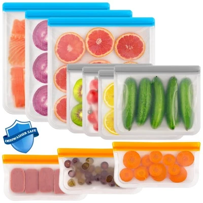 Reusable Silicone Food Storage Bags – Leakproof Airtight Freezer Containers - Image 1 of 4