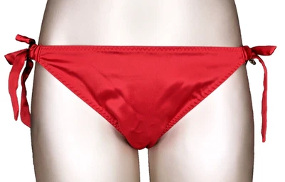 Victoria's Secret Muy Sexy Nuevo con Etiquetas Mediano Rojo Satinado Bikini Panty Lazos Logo Malla Foto 1 de 4