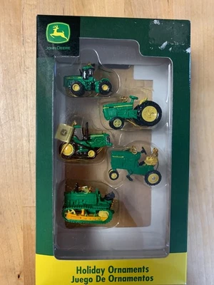 John Deere Juego de 5 Miniatura Adornos de Navidad Tractores Por Enesco Foto 1 de 4