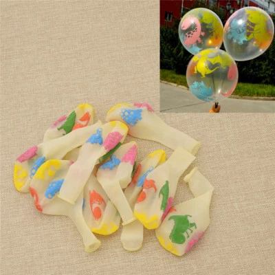 10 Pcs Dinosaur Balloons Kids Toys Transparent Dinosaur Party Supplies Latex - Image 1 of 4