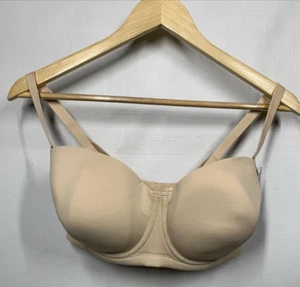 Women's Red Carpet Strapless Bra Solid Beige Underwired Size 36DDD Full Coverage - Picture 1 of 6