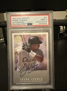 1993 Leaf Update AUTO Frank Thomas - PSA 9 Auto Auth - Picture 1 of 4
