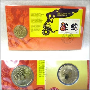 Australian 2013 $1 Uncirculated Coin Christmas Island Year of the Snake - Picture 1 of 5