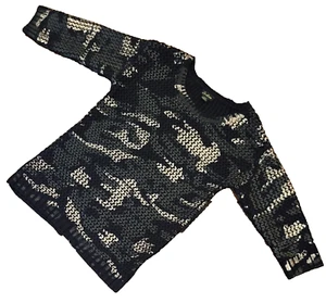 Anthropology Cartise Pullover Camouflage 3/4 Arm Grobstrick Damen Medium - Bild 1 von 10