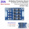 2S 20A 2 Cell 7.4V Lithium LiPo Li-ion 18650 Packs BMS Battery Protection Board