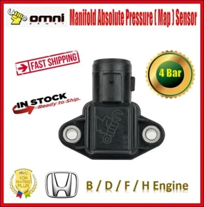 Omni Power 4 Bar MAP Sensor Black For Honda Acura B D E H Engine Civic Integra - Picture 1 of 7