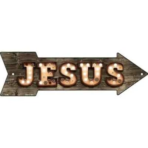 Jesus Glühbirne Buchstaben 2,25"x8" Pfeilmagnet Kühlschrank Küche Haus Tür - Bild 1 von 1
