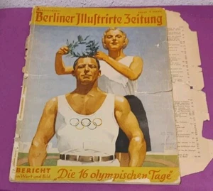 OLIMPIADI 1936 - I 16 GIORNI OLIMPICI/RAPPORTO IN PAROLE E IMMAGINI - VINTAGE - Foto 1 di 5