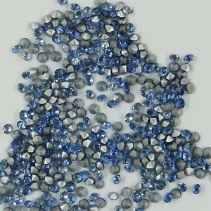 224 27 * 60 alte Strasssteine (60er Jahre) konischer Boden 2,7 mm HELLBLAU - Bild 1 von 4