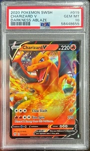 2020 Pokemon SWSH Charizard V 019/189 Darkness Ablaze PSA 10 Gem Mint - Bild 1 von 1