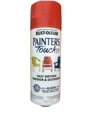 4 PK RUST-OLEUM PAINTER'S TOUCH GLOSS RED #318624 Spray Paint - Indoor/Outdoor - Image 1 of 3