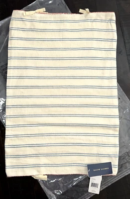 Funda de almohada Ralph Lauren Home Raeghan a rayas de lino nueva con etiquetas $215 crema 16x24 Foto 1 de 4