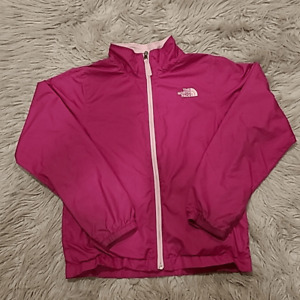 The north face girls magenta pink zip up spring/fall jacket size 10/12