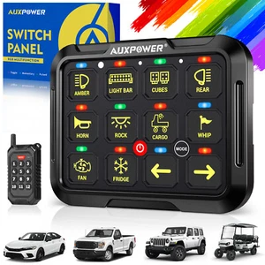 AUXPOWER 12Gang RGB Switch Panel Control LED Auxiliary System For Car Truck Boat - Picture 1 of 9