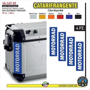4 Adesivi Catarifrangenti valigie GIVI Trekker Outback 48 37 litri MOTORRAD G9 - Picture 1 of 2