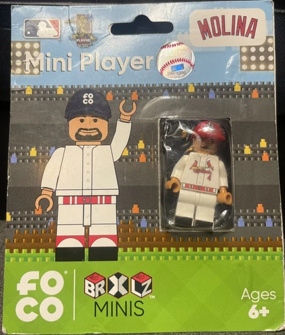 NEW Foco Mini Figure Player BRXLZ #4 Yadier Molina St. Louis Cardinals MLB Cover
