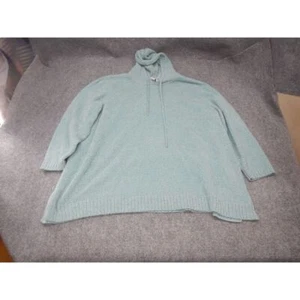 Catherines Turtleneck Sweater Plus Size 4X Light Green Hooded Pullover - Picture 1 of 10