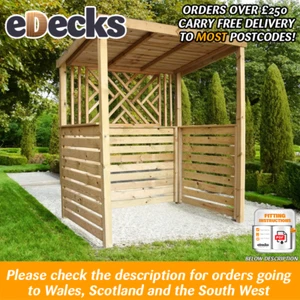 eDecks Garden BBQ Shelters Multiple Designs 1.8m x 1.35m Pressure Treated - Picture 1 of 19
