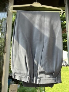 VINTAGE TALBOTS PETITE  10P PANTS 100% Silk Pale Blue NWTS Fully Lined Not Worn - Picture 1 of 14