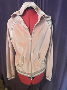 Bcbgmaxazria Velour Full Zip Logo Hoodie - XL - Picture 1 of 6