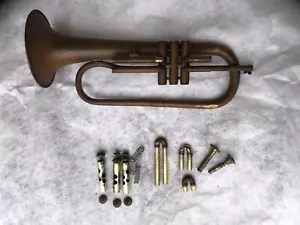 RARE Bb FRENCH FLUGELHORN 1860 ! RARE MAKER BUTHOD & THIBOUVILLE - GREAT PLAYER! - Picture 1 of 16