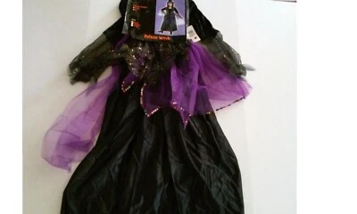 TOTALMENTE GHOUL DELUXE BRUJA CON SOMBRERO NIÑAS PEQUEÑAS NEGRO NIÑO DISFRAZ HALLOWEEN Y2K Foto 1 de 4