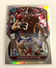 Jermaine Burton 2022 Bowman University Chrome AUTO Autograph 1st RC Card /499