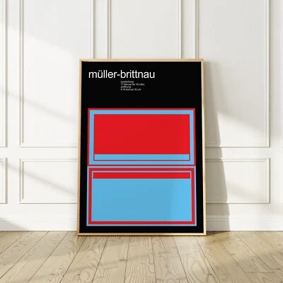 Vibrant Willy Müller-Brittnau 1969 Exhibition Poster, No Frame, Premium Matte - Image 1 of 4