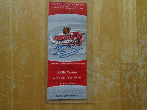 2004 Autographed Draft Ticket by Andy Rogers  (Drafted by Tampa Bay Lightning) Cover