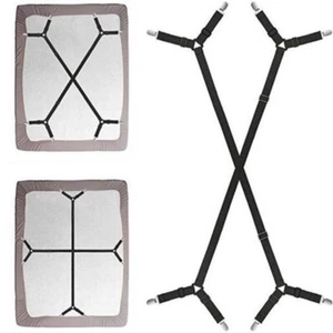 2X Sábana de cama Crisscross Soporte Colchón Sujetador Pinzas Clips Correas Suspendedoras - Imagen 1 de 6
