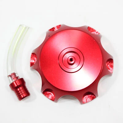 RED Alloy Gas Fuel Petrol Tank Cap + Breather 110cc 125cc PIT Trail Dirt Bike - image 1 of 4