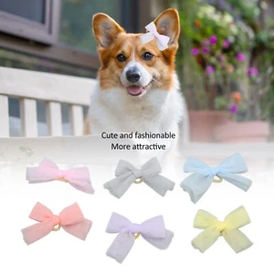 36PCS Dog Hair Bows Fashionable Cute Pet Hair Bowknot With Rubber Band For D NY9 - Picture 1 of 23