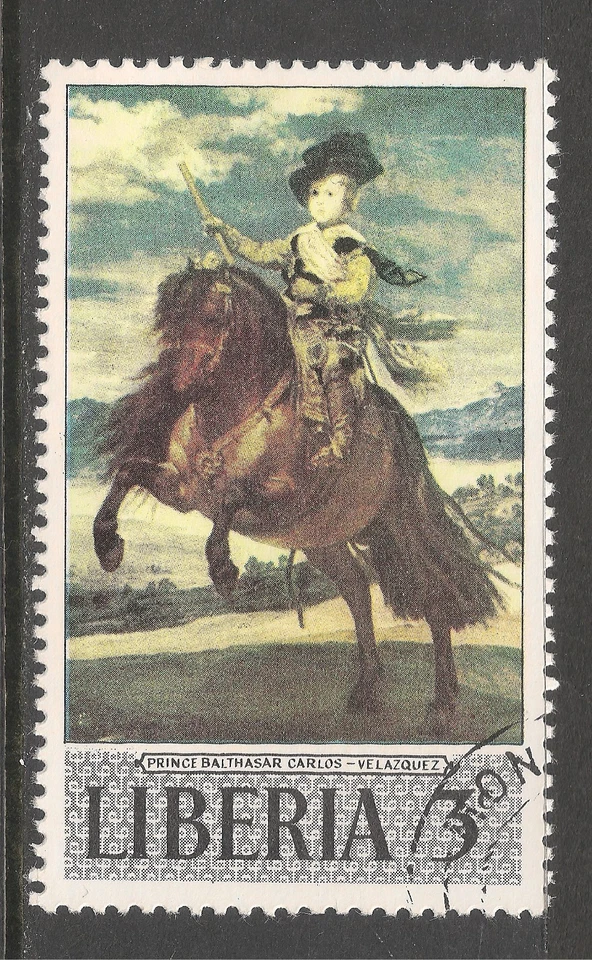 Liberia #489 (A197) VF USED  - 1969 5c Prince Balthasar Carlos On Horseback  - Image 1 of 1