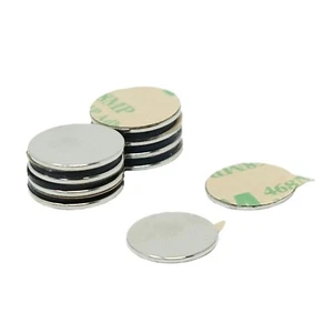 Selbstklebender 15 mm Durchmesser x 1 mm N42 Neodym Magnet - 1,1 kg Zug - Bild 1 von 7